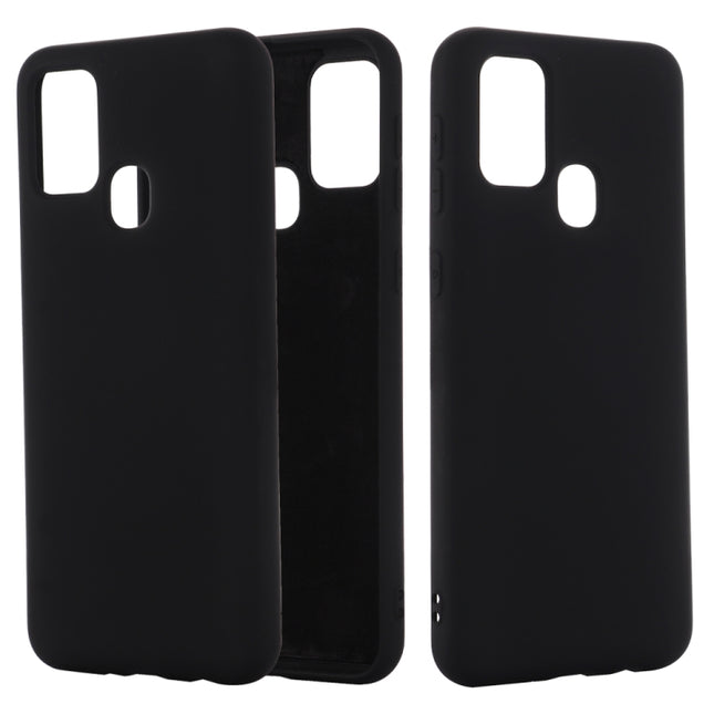 Shockproof Solid Color Liquid Silicone Full Coverage Protective Case, For Galaxy M31