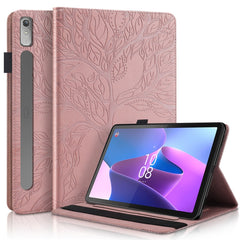 Life Tree Series Horizontal Flip Leather Case with Holder
