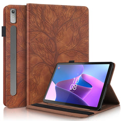 Life Tree Series Horizontal Flip Leather Case with Holder