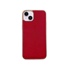 Nano Electroplating Cross Texture Genuine Leather Phone Case, For iPhone 13, For Google Pixel 6 Pro, For Google Pixel 6, For Google Pixel 6a, For Google Pixel 7 5G, For Samsung Galaxy A13 4G
