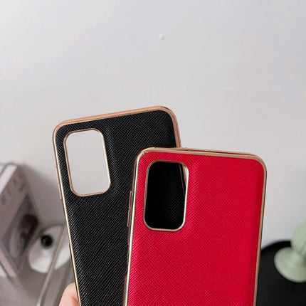 Nano Electroplating Cross Texture Genuine Leather Phone Case, For Samsung Galaxy A23 5G / 4G, For Samsung Galaxy A33 5G, For Samsung Galaxy A53 5G, For Samsung Galaxy A73 5G