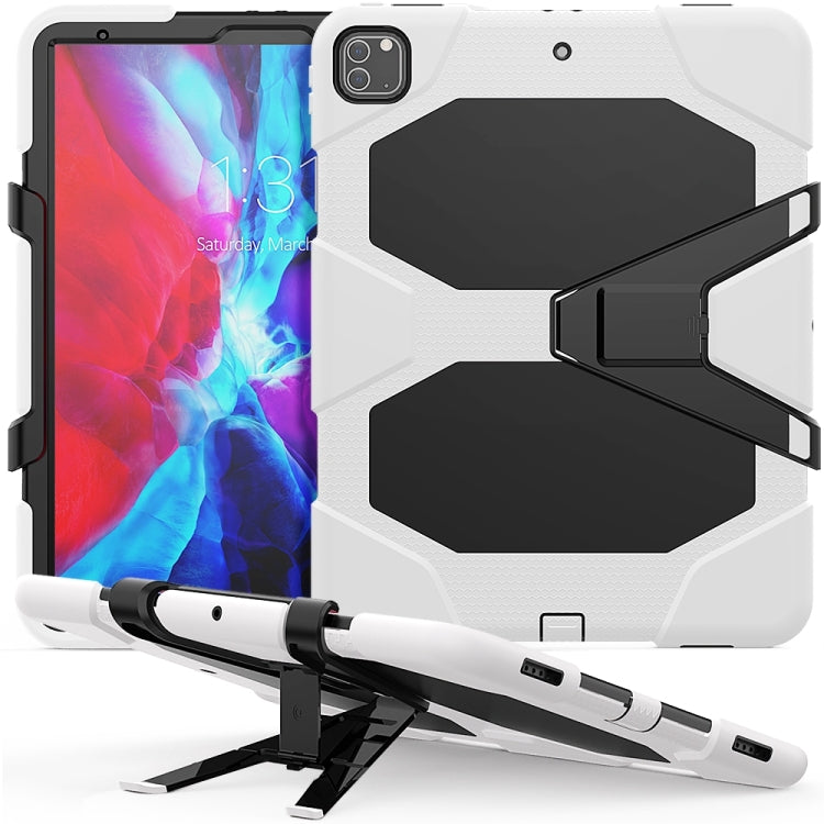 For iPad Pro 12.9 inch (2020) Shockproof Colorful Silicon + PC Protective Case with Holder & Shoulder Strap & Hand Strap & Pen Slot, For iPad Pro 12.9 inch (2020)