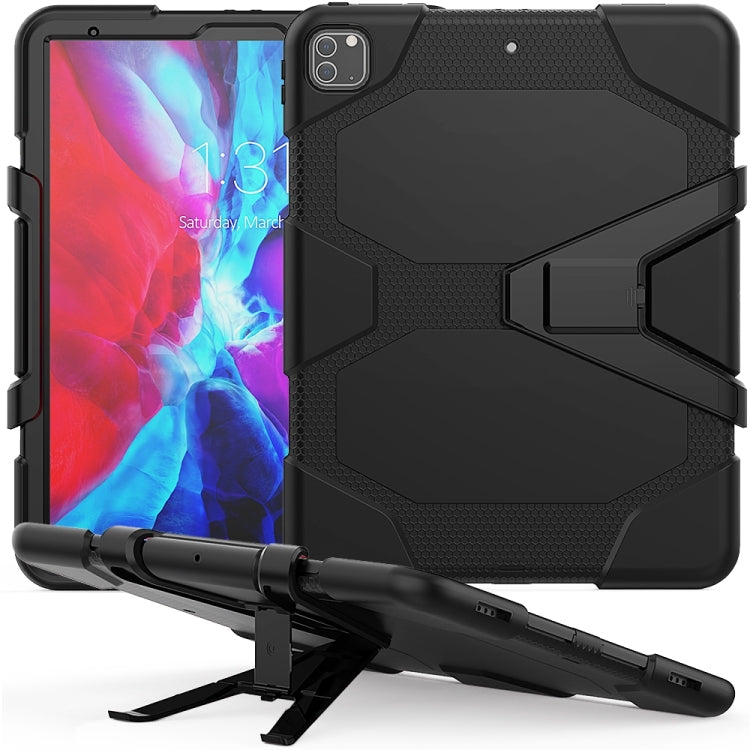 For iPad Pro 12.9 inch (2020) Shockproof Colorful Silicon + PC Protective Case with Holder & Shoulder Strap & Hand Strap & Pen Slot, For iPad Pro 12.9 inch (2020)