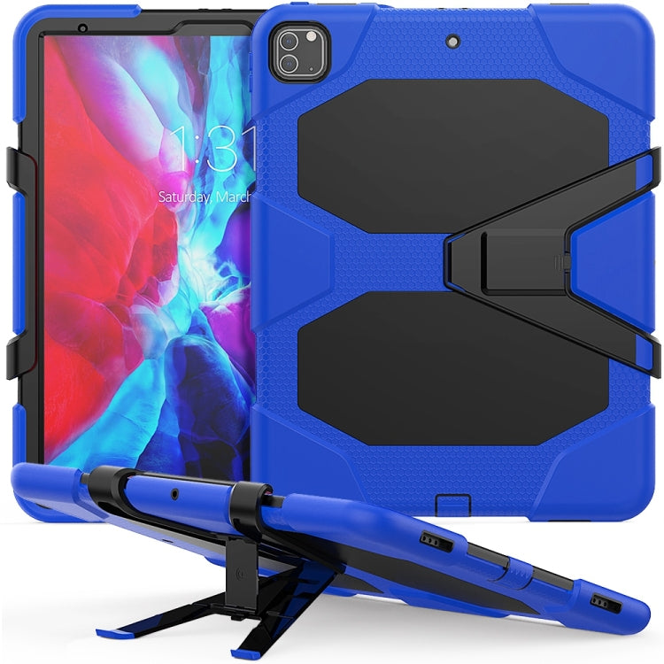 For iPad Pro 12.9 inch (2020) Shockproof Colorful Silicon + PC Protective Case with Holder & Shoulder Strap & Hand Strap & Pen Slot, For iPad Pro 12.9 inch (2020)