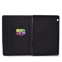 Electric Pressed Left Right Flat Feather Case with Sleep Function Pen Cover & Card Slot & Holder, For Huawei T5-10.0, For Huawei T1-701U (7.0), For Huawei T1-A21W (9.6), For Huawei T3-7.0, For Galaxy Tab A 10.1