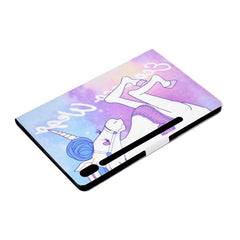 Electric Pressed Left Right Flat Feather Case with Sleep Function Pen Cover & Card Slot & Holder, For Galaxy Tab S6 T860, For Galaxy Tab A 8.0 & S Pen (2019) P200, For Galaxy Tab A 10.1 (2019) T510