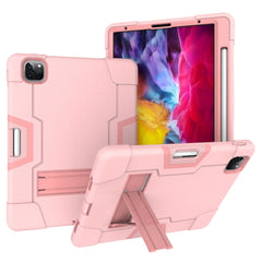 For iPad Pro 11 inch (2020) Contrast Color Robot Shockproof Silicon + PC Protective Case with Holder & Pen Slot, For iPad Pro 11 inch 2021 / 2020