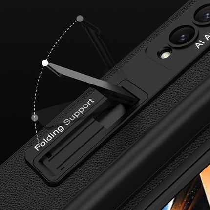 GKK Ultra-thin Shockproof Leather Protective Case with Holder & Pen Slots, For Samsung Galaxy Z Fold4