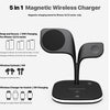 YM-UD22 15W 5 in 1 Magnetic Wireless Charger with Stand Function