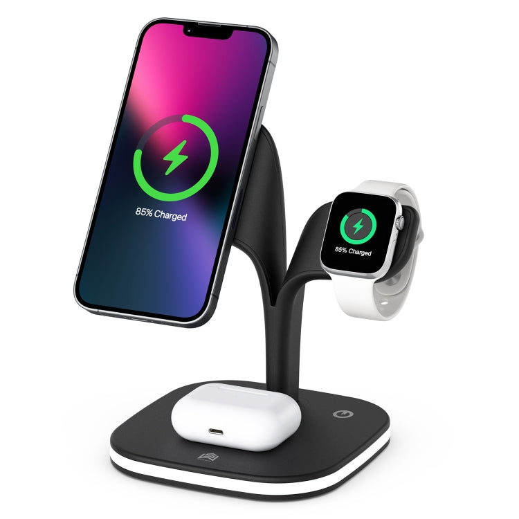 YM-UD22 15W 5 in 1 Magnetic Wireless Charger with Stand Function