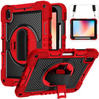 For iPad 10th Gen 10.9 2022 / Red+Black