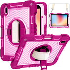 For iPad 10th Gen 10.9 2022 / Rose Red+Pink