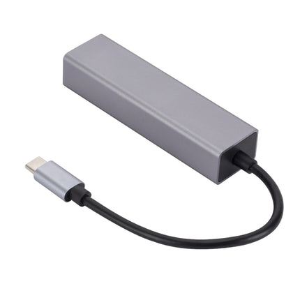 SL-030 USB-C / Type-C to Gigabit Ethernet RJ45 & 3 x USB 3.0 Adapter Converter HUB, USB-C / Type-C to RJ45 & 3 x USB