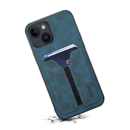 Denior DV Elastic Card PU Back Cover Phone Case, For iPhone 14, For iPhone 14 Plus, For iPhone 14 Pro, For iPhone 14 Pro Max, For iPhone 13 mini, For iPhone 13