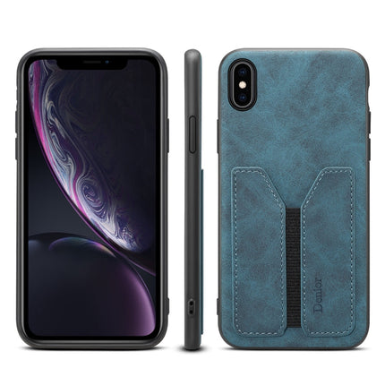 Denior DV Elastic Card PU Back Cover Phone Case, For iPhone 11 Pro, For iPhone 11 Pro Max, For iPhone X / XS, For iPhone XR, For iPhone XS Max, For iPhone SE 2022 / SE 2020 / 7 / 8