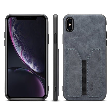 Denior DV Elastic Card PU Back Cover Phone Case, For iPhone 11 Pro, For iPhone 11 Pro Max, For iPhone X / XS, For iPhone XR, For iPhone XS Max, For iPhone SE 2022 / SE 2020 / 7 / 8