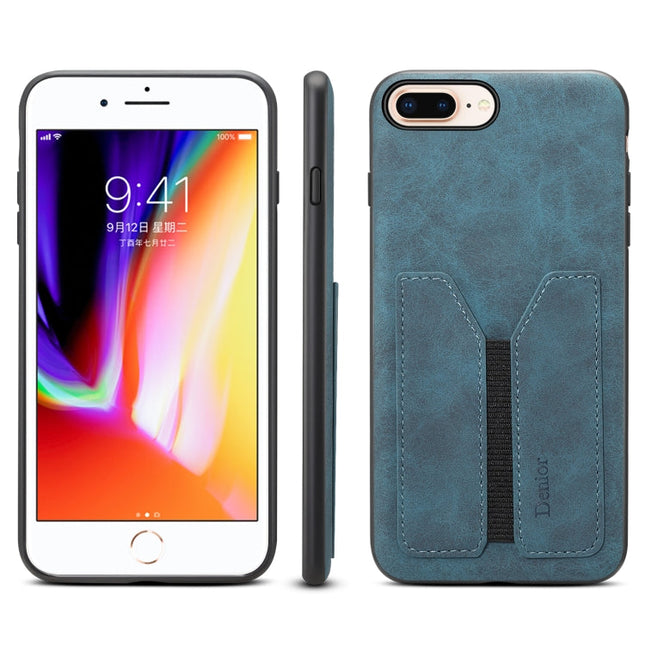 Denior DV Elastic Card PU Back Cover Phone Case, For iPhone 7 Plus / 8 Plus