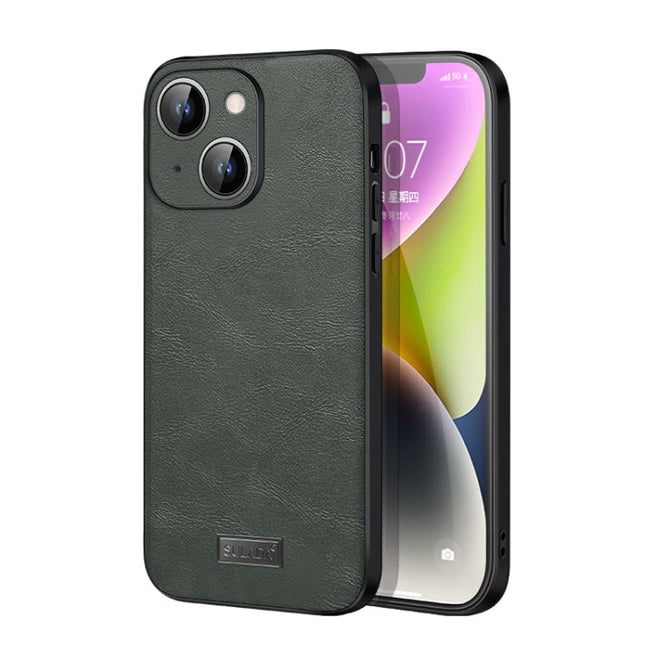 SULADA Shockproof TPU + Handmade Leather Phone Case, For iPhone 14, For iPhone 14 Plus, For iPhone 14 Pro, For iPhone 14 Pro Max