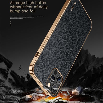 SULADA Shockproof TPU + Handmade Leather Phone Case, For iPhone 14, For iPhone 14 Plus, For iPhone 14 Pro, For iPhone 14 Pro Max