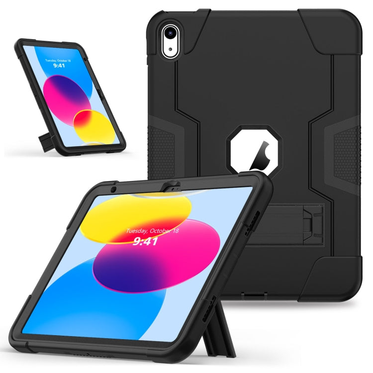 Contrast Color Silicone + PC Tablet Case with Holder, For iPad 10th Gen 10.9 2022