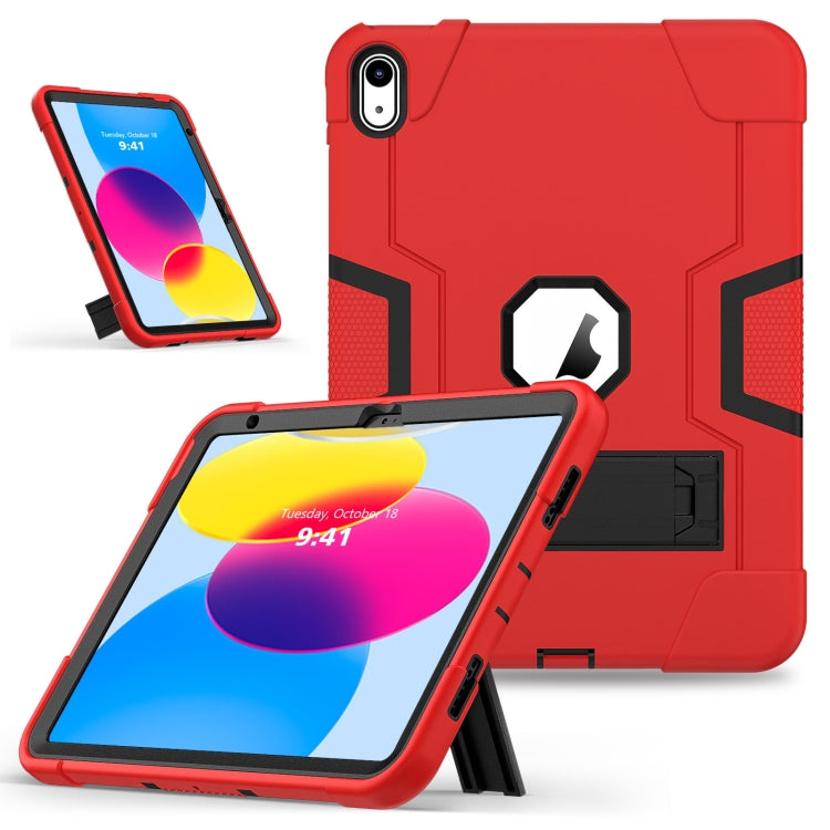 Contrast Color Silicone + PC Tablet Case with Holder, For iPad 10th Gen 10.9 2022