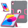 Contrast Color Silicone + PC Tablet Case with Holder, For iPad 10th Gen 10.9 2022