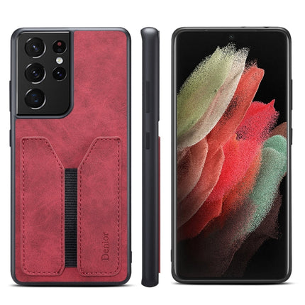 Denior DV Elastic Card PU Back Cover Phone Case, For Samsung Galaxy S22 5G, For Samsung Galaxy S22+ 5G, For Samsung Galaxy S22 Ultra 5G, For Samsung Galaxy S21 5G, For Samsung Galaxy S21+ 5G, For Samsung Galaxy S21 Ultra 5G