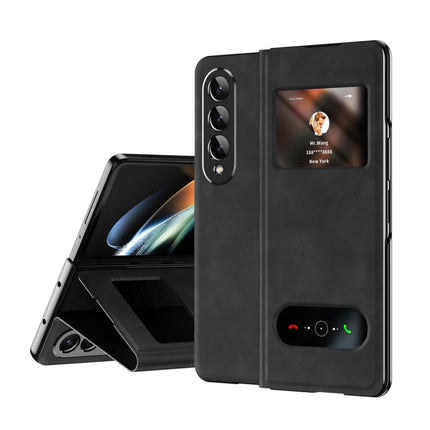 Mature Window View Flip Leather Phone Case, For Samsung Galaxy Z Fold4, For Samsung Galaxy Z Fold3 5G