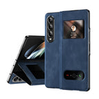 For Samsung Galaxy Z Fold4 / Blue Nappa