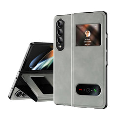 Mature Window View Flip Leather Phone Case, For Samsung Galaxy Z Fold4, For Samsung Galaxy Z Fold3 5G
