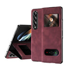 For Samsung Galaxy Z Fold4 / Red Nappa