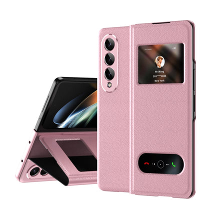 Mature Window View Flip Leather Phone Case, For Samsung Galaxy Z Fold4, For Samsung Galaxy Z Fold3 5G