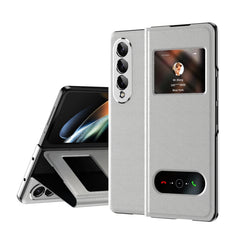 Mature Window View Flip Leather Phone Case, For Samsung Galaxy Z Fold4, For Samsung Galaxy Z Fold3 5G