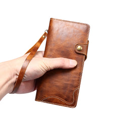 Denior Oil Wax Cowhide Magnetic Button Genuine Leather Case, For iPhone 13, For iPhone 13 mini, For iPhone 12 Pro Max, For iPhone 12 / 12 Pro, For iPhone 12 mini, For Samsung Galaxy S20