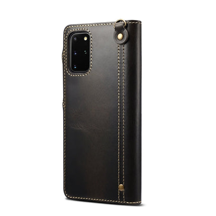 Denior Oil Wax Cowhide Magnetic Button Genuine Leather Case, For Samsung Galaxy S20+, For Samsung Galaxy S20 Ultra, For Samsung Galaxy Note20, For Samsung Galaxy Note20 Ultra, For Samsung Galaxy S21 5G, For Samsung Galaxy S21+ 5G