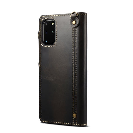 Denior Oil Wax Cowhide Magnetic Button Genuine Leather Case, For Samsung Galaxy S20+, For Samsung Galaxy S20 Ultra, For Samsung Galaxy Note20, For Samsung Galaxy Note20 Ultra, For Samsung Galaxy S21 5G, For Samsung Galaxy S21+ 5G