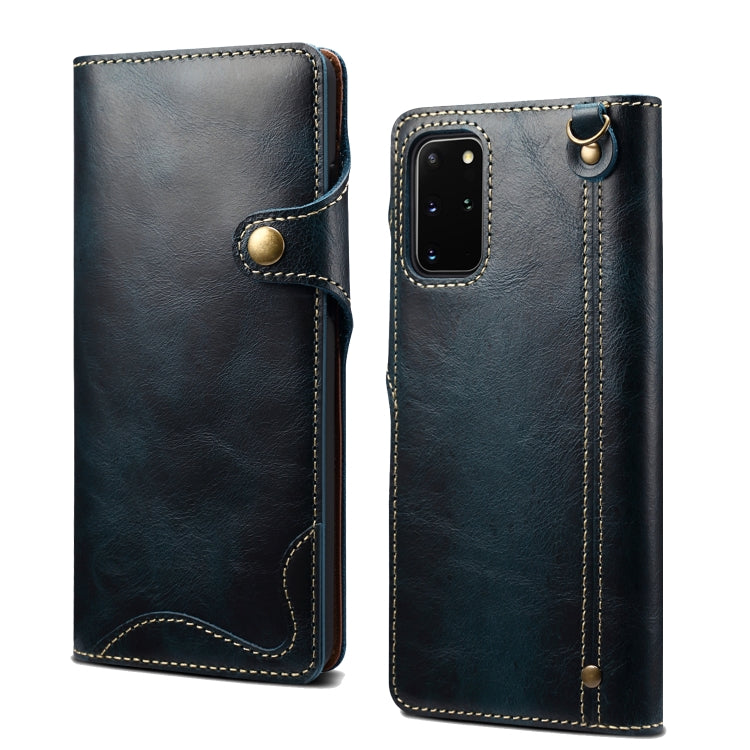 Denior Oil Wax Cowhide Magnetic Button Genuine Leather Case, For iPhone 12 Pro Max, For iPhone 12 / 12 Pro, For iPhone 12 mini, For Samsung Galaxy S20, For Samsung Galaxy S20+, For Samsung Galaxy S20 Ultra, For Samsung Galaxy Note20