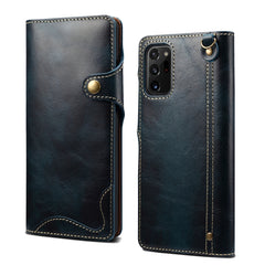 Denior Oil Wax Cowhide Magnetic Button Genuine Leather Case, For Samsung Galaxy S20+, For Samsung Galaxy S20 Ultra, For Samsung Galaxy Note20, For Samsung Galaxy Note20 Ultra, For Samsung Galaxy S21 5G, For Samsung Galaxy S21+ 5G