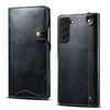 Denior Oil Wax Cowhide Magnetic Button Genuine Leather Case, For Samsung Galaxy S21 5G, For Samsung Galaxy S21+ 5G, For Samsung Galaxy S21 Ultra 5G, For Samsung Galaxy S22 5G, For Samsung Galaxy S22+ 5G, For Samsung Galaxy S22 Ultra 5G