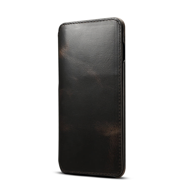 Denior Oil Wax Top Layer Cowhide Simple Flip Leather Case, For Samsung Galaxy S10, For Samsung Galaxy S10e, For Samsung Galaxy S10+, For iPhone 11, For iPhone 11 Pro, For iPhone 11 Pro Max, For iPhone 12 mini, For iPhone 12 / 12 Pro