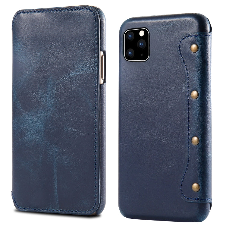 Denior Oil Wax Top Layer Cowhide Simple Flip Leather Case, For Samsung Galaxy S10, For Samsung Galaxy S10e, For Samsung Galaxy S10+, For iPhone 11, For iPhone 11 Pro, For iPhone 11 Pro Max, For iPhone 12 mini, For iPhone 12 / 12 Pro