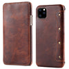 Denior Oil Wax Top Layer Cowhide Simple Flip Leather Case, For Samsung Galaxy S10, For Samsung Galaxy S10e, For Samsung Galaxy S10+, For iPhone 11, For iPhone 11 Pro, For iPhone 11 Pro Max, For iPhone 12 mini, For iPhone 12 / 12 Pro