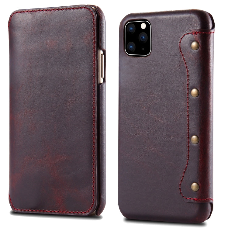 Denior Oil Wax Top Layer Cowhide Simple Flip Leather Case, For Samsung Galaxy S10, For Samsung Galaxy S10e, For Samsung Galaxy S10+, For iPhone 11, For iPhone 11 Pro, For iPhone 11 Pro Max, For iPhone 12 mini, For iPhone 12 / 12 Pro