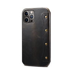 Denior Oil Wax Top Layer Cowhide Simple Flip Leather Case, For iPhone 12 Pro Max, For iPhone 13 mini, For iPhone 13, For iPhone 13 Pro, For iPhone 13 Pro Max