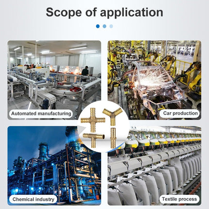 LAIZE 2pcs Pagoda Y-type Three Way Pneumatic Components, Caliber:12mm, 6mm, 8mm, 10mm, 12mm