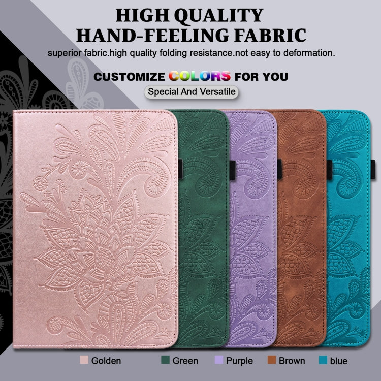 Lace Flower Embossing Pattern Leather Tablet Case, For iPad 10th Gen 10.9 2022