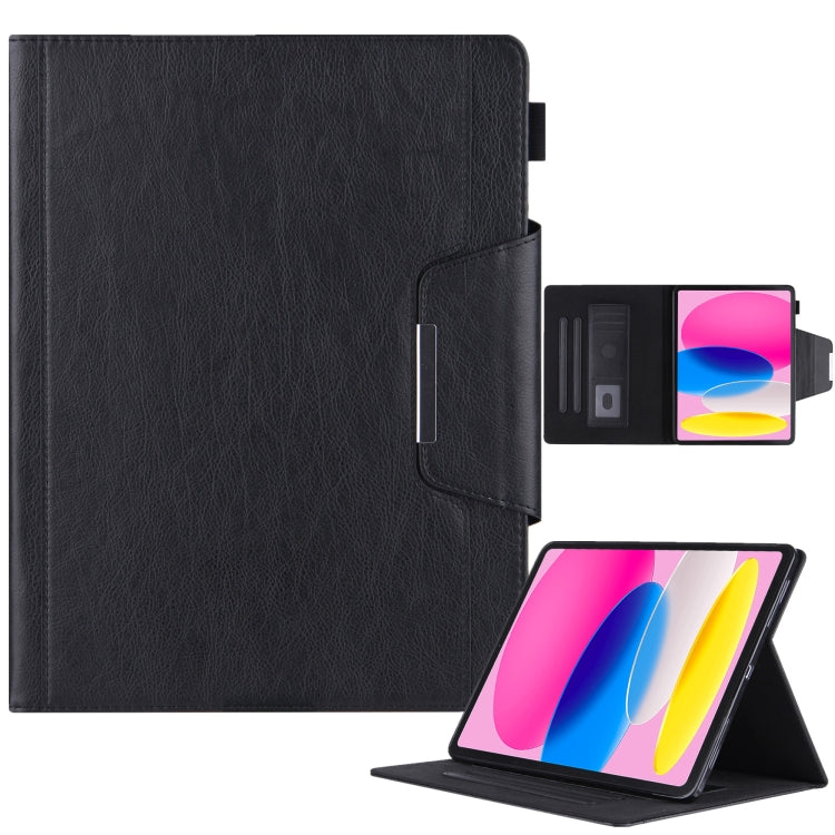 Solid Color Metal Buckle Leather Smart Tablet Case, For iPad 10th Gen 10.9 2022