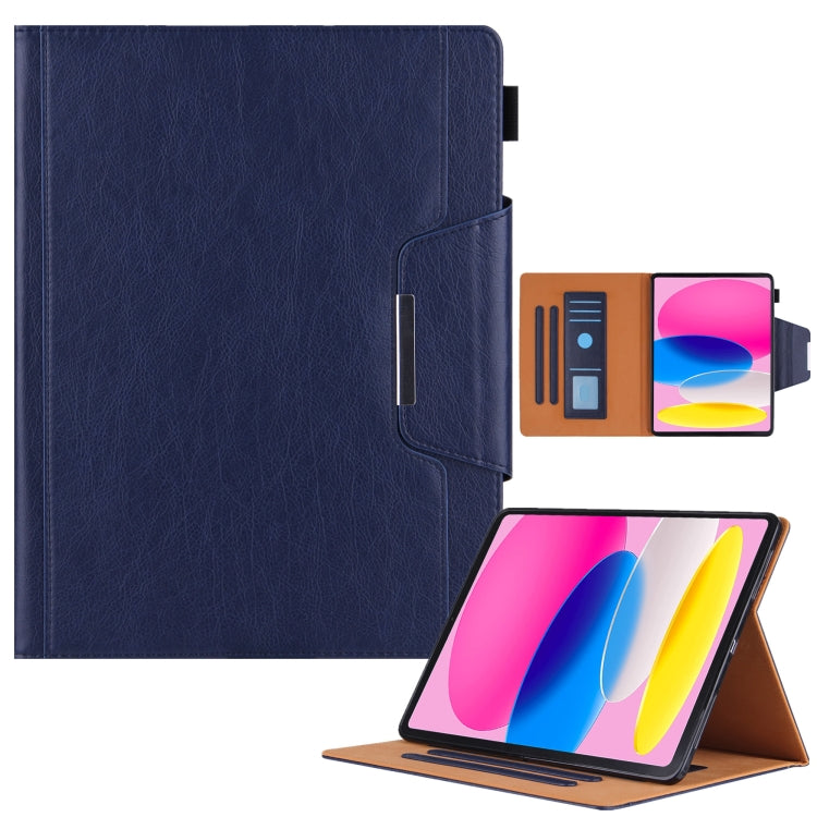 Solid Color Metal Buckle Leather Smart Tablet Case, For iPad 10th Gen 10.9 2022