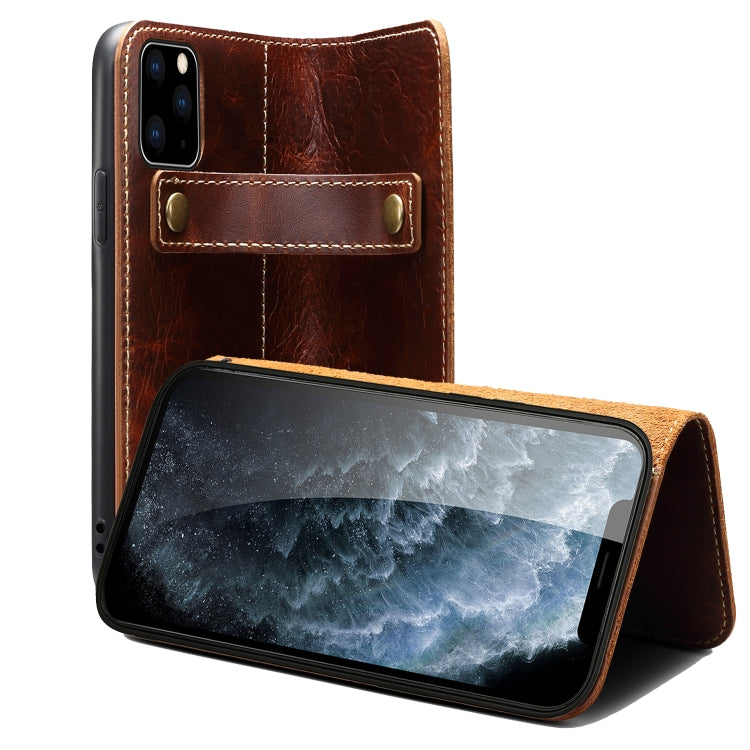 Denior Oil Wax Cowhide DK Magnetic Button Leather Phone Case, For Samsung Galaxy S20, For Samsung Galaxy S20+, For Samsung Galaxy S20 Ultra, For Samsung Galaxy Note20, For Samsung Galaxy Note20 Ultra, For iPhone 12 mini, For iPhone 12 / 12 Pro