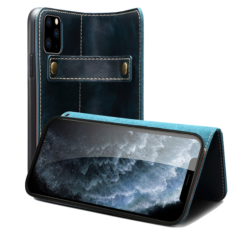 Denior Oil Wax Cowhide DK Magnetic Button Leather Phone Case, For Samsung Galaxy S20, For Samsung Galaxy S20+, For Samsung Galaxy S20 Ultra, For Samsung Galaxy Note20, For Samsung Galaxy Note20 Ultra, For iPhone 12 mini, For iPhone 12 / 12 Pro